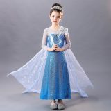 2023 new zommer meisjes verjaardag cadeautje meisje verkleedkleren Elsa jurk Frozen verkleedkleding 98/104
