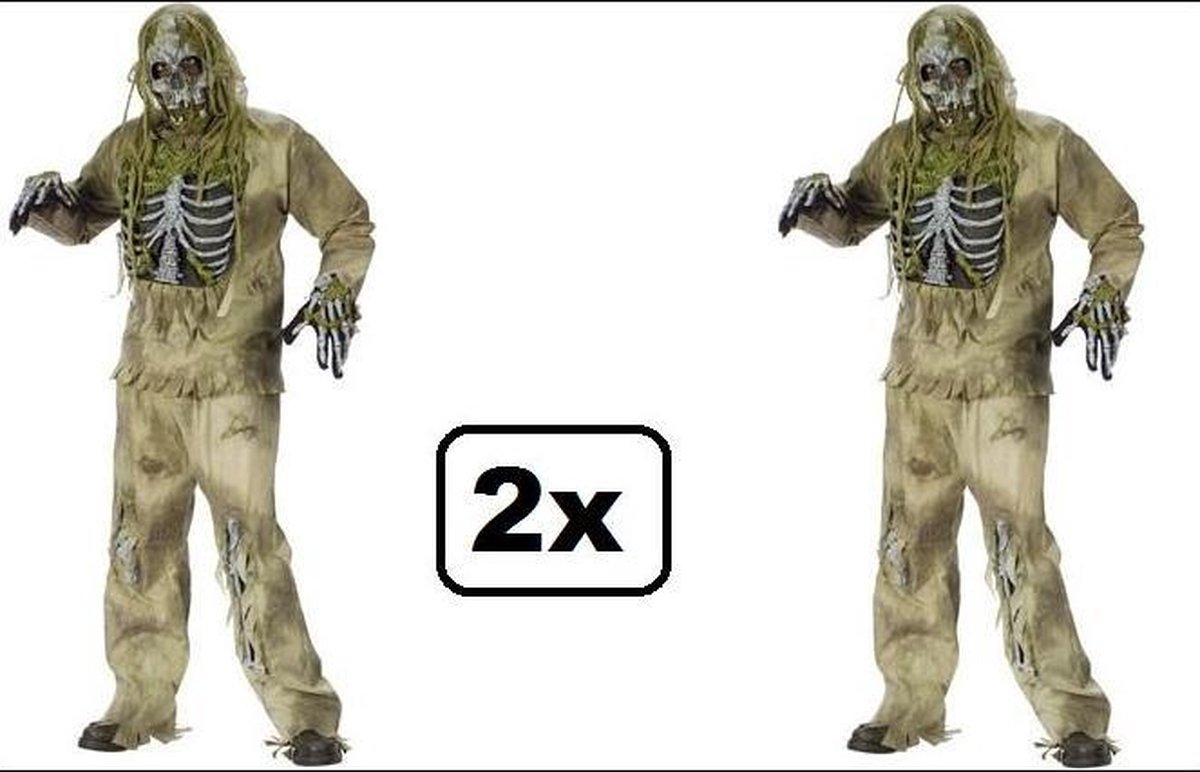 2x Walking dead skelet Zombie mt.M/L
