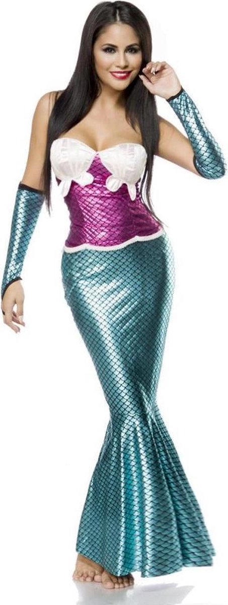 Atixo Kostuum -L- Sexy Mermaid Roze/Turquoise