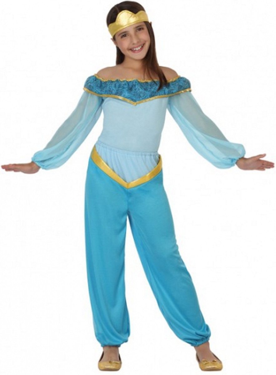 Blauw arabische prinses kostuum 104 (3-4 jaar)