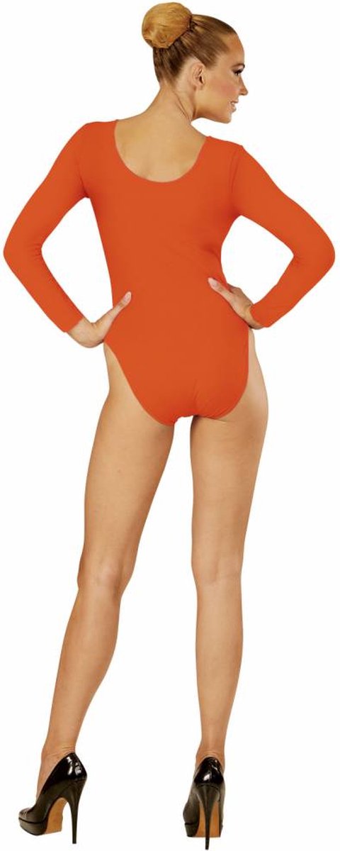 Body Volwassen Met Knoopsluiting Oranje | XL