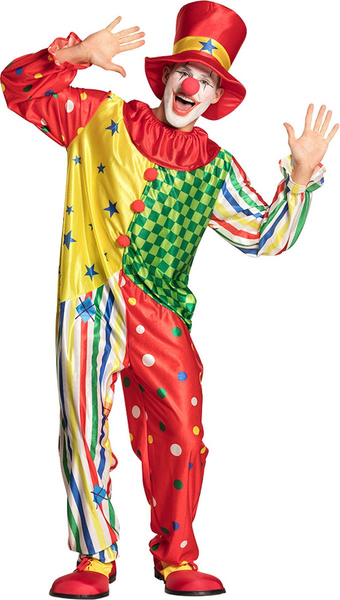 Boland - Volwassenenkostuum Clown Giggles - Multi - XL - Volwassenen - Clown