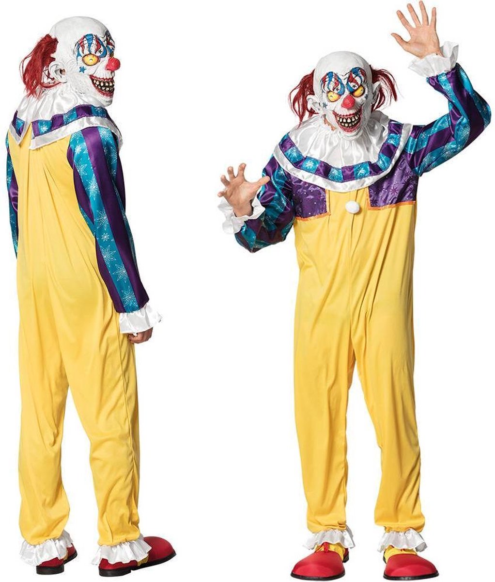 Boland - Volwassenenkostuum Creepy clown - Multi - M/L - Volwassenen - Clown