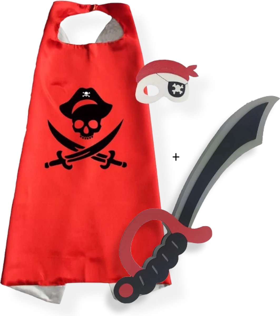 Cape - Masker - Zwaard - Piraat- Peter Pan - Piraten - Carnavalskleding