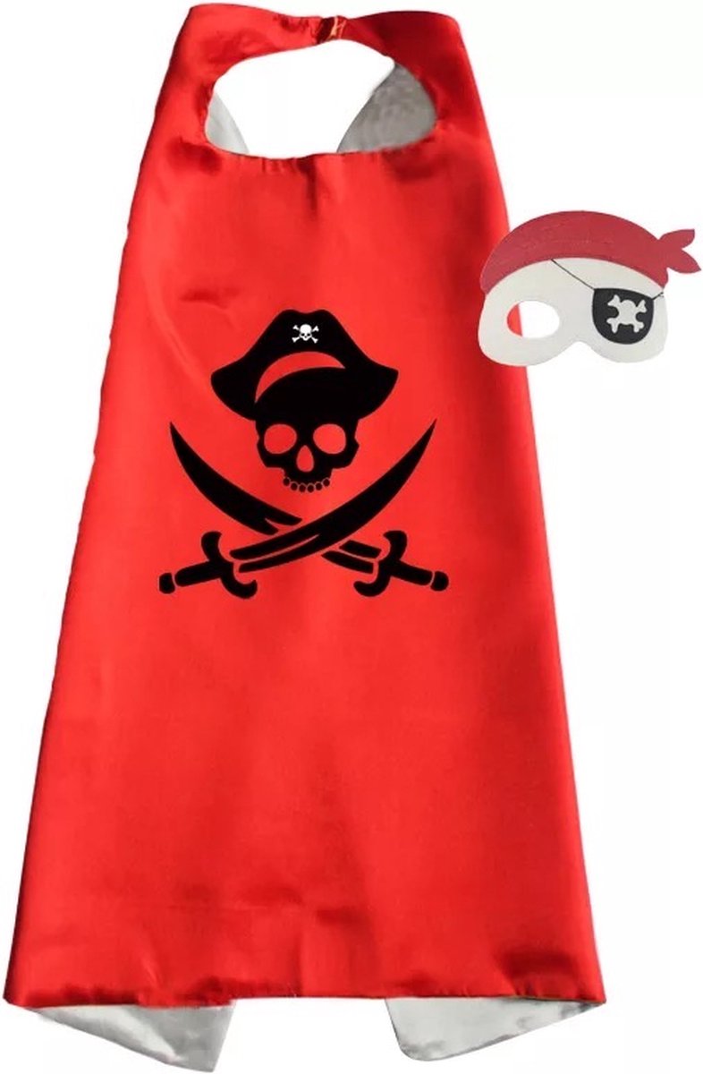 Cape - Piraat - Masker - Ooglapje - Carnavalskleding kinderen - Piraten