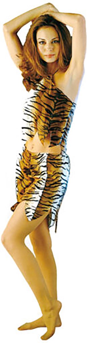 Carnavalskleding dames - Jungle - Tijger Kostuum - Tijgerprint - Carnaval kostuum dames - One Size