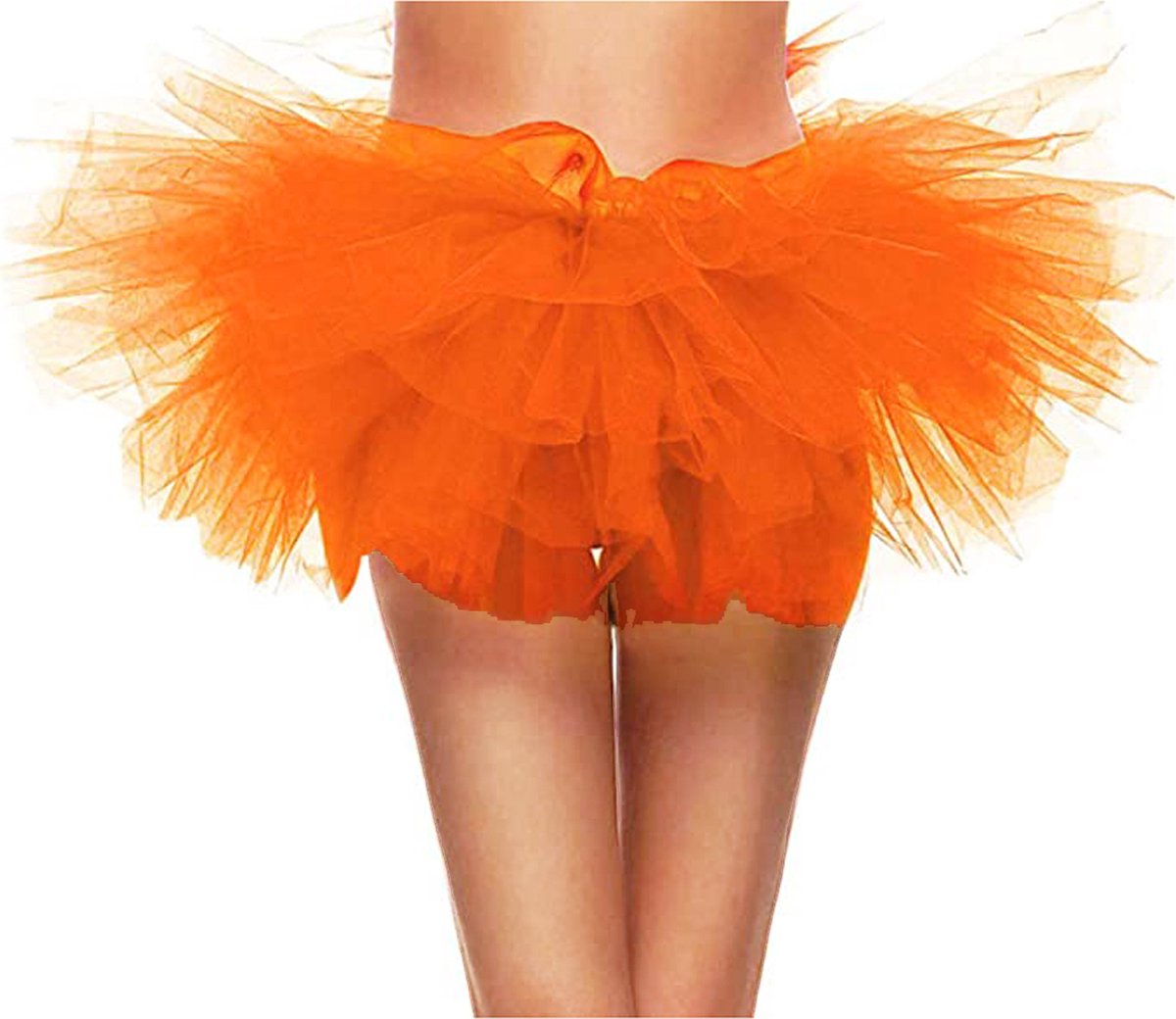 Extra korte tutu oranje tule rokje - XS-S-M ballet petticoat 146 152 158 164