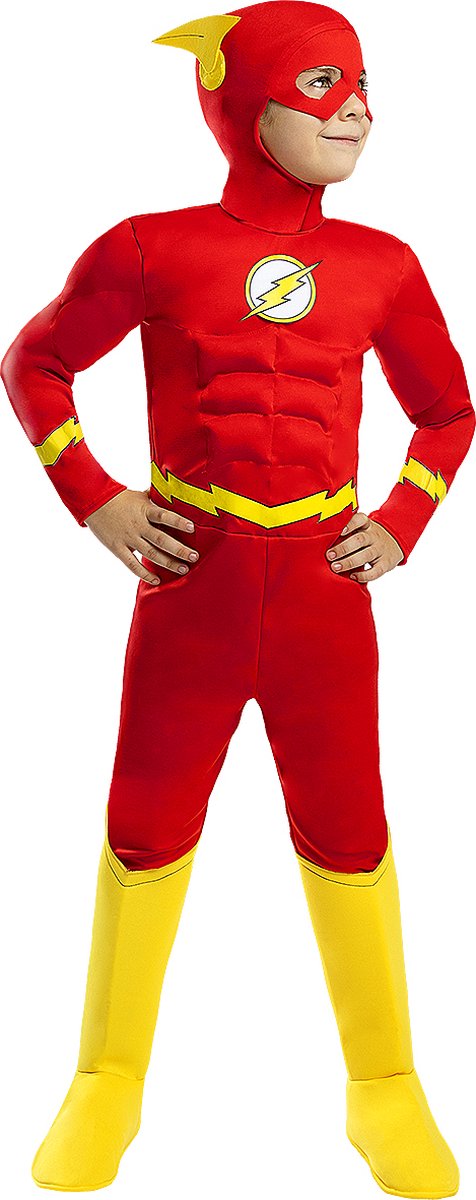 FUNIDELIA Deluxe Flash kostuum voor jongens - 10-12 jaar (146-158 cm)