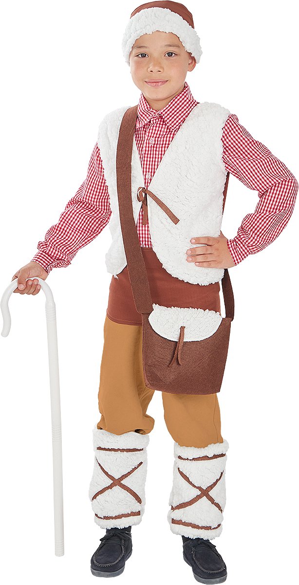FUNIDELIA Herder Kostuum Voor voor jongens - Maat: 97 - 104 cm - Bruin