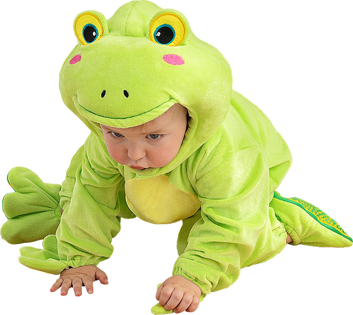 FUNIDELIA Kikker kostuum voor baby - 6-12 mnd (69-80 cm) - Groen