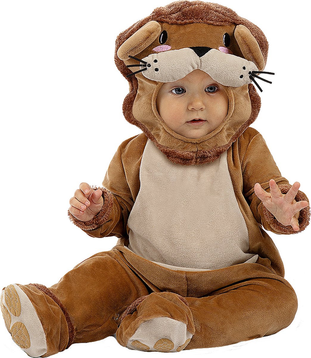FUNIDELIA Leeuwen kostuum voor baby - 0-6 mnd (50-68 cm) - Bruin