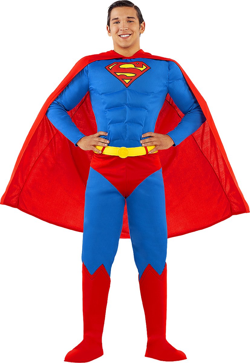 FUNIDELIA Superman kostuum voor mannen Man of Steel - Maat: S - Blauw