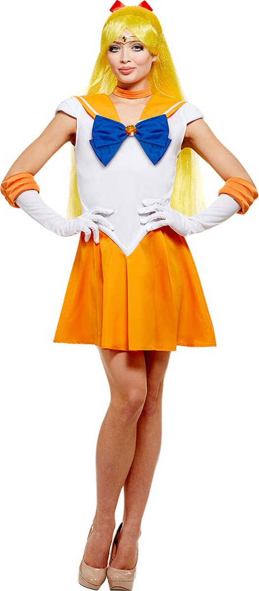 FUNIDELIA Venus kostuum - Sailor Moon voor vrouwen - Maat: XL - Oranje