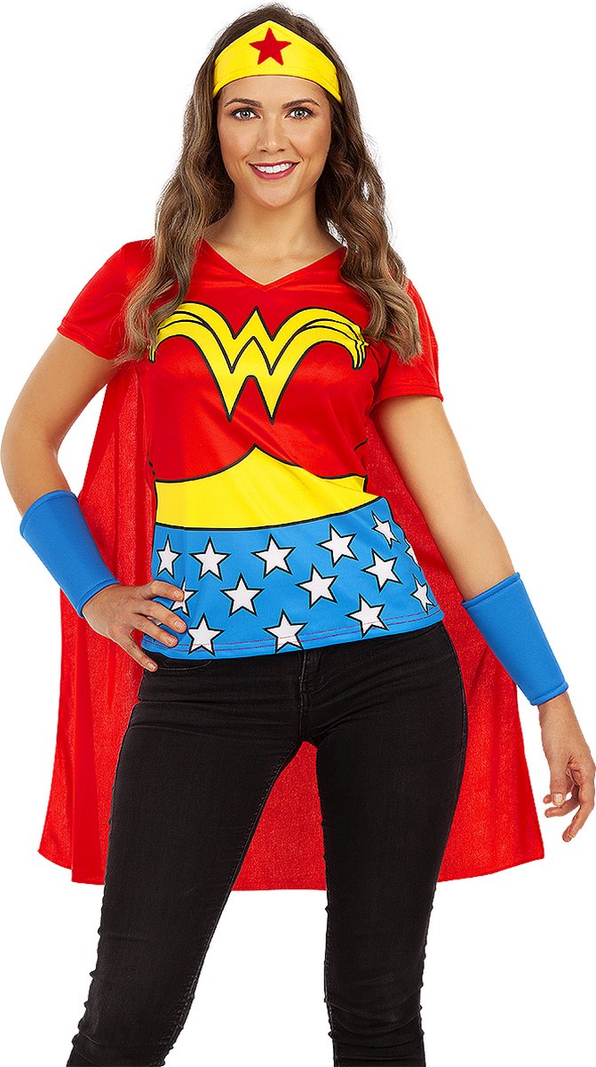 FUNIDELIA Wonder Woman kit voor vrouwen Superhelden - Maat: S - Rood