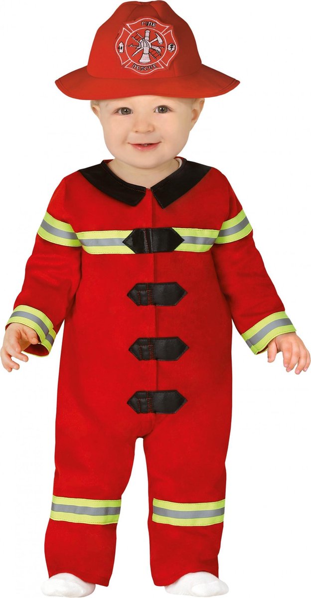 Fiestas Guirca Kostuum Baby Brandweer Polyester Rood Mt 74/80