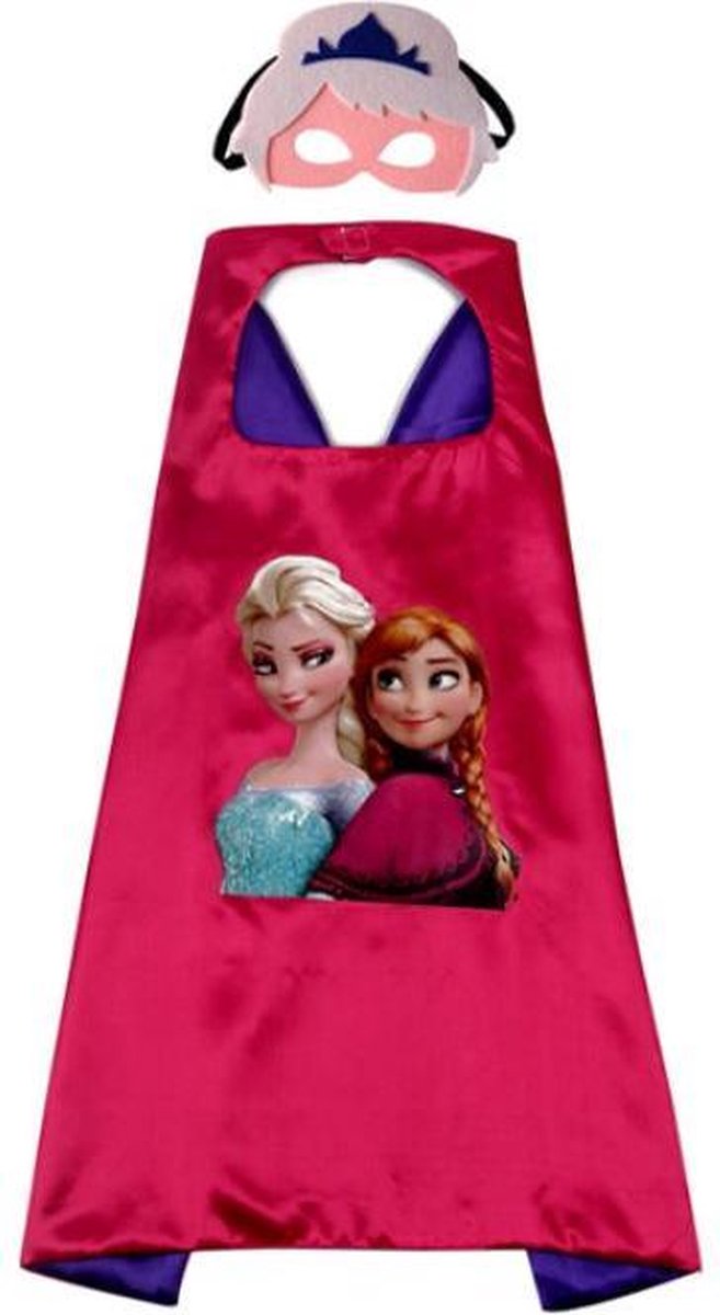 Frozen en Elsa cape + masker / roze cape / verkleed pak / verkleedkleding / verkleden kind / superheld / kinderfeestje
