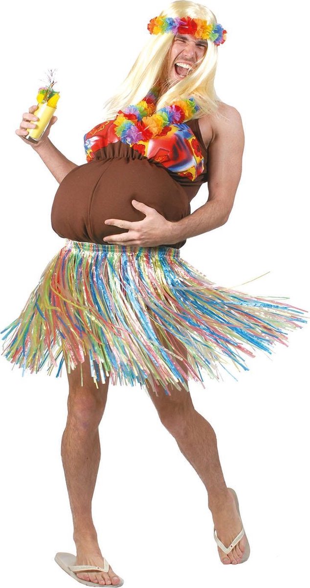Funny Fashion - Hawaii & Carribean & Tropisch Kostuum - Travo Hawaii Jurk Cunucu Man - multicolor - One Size - Carnavalskleding - Verkleedkleding