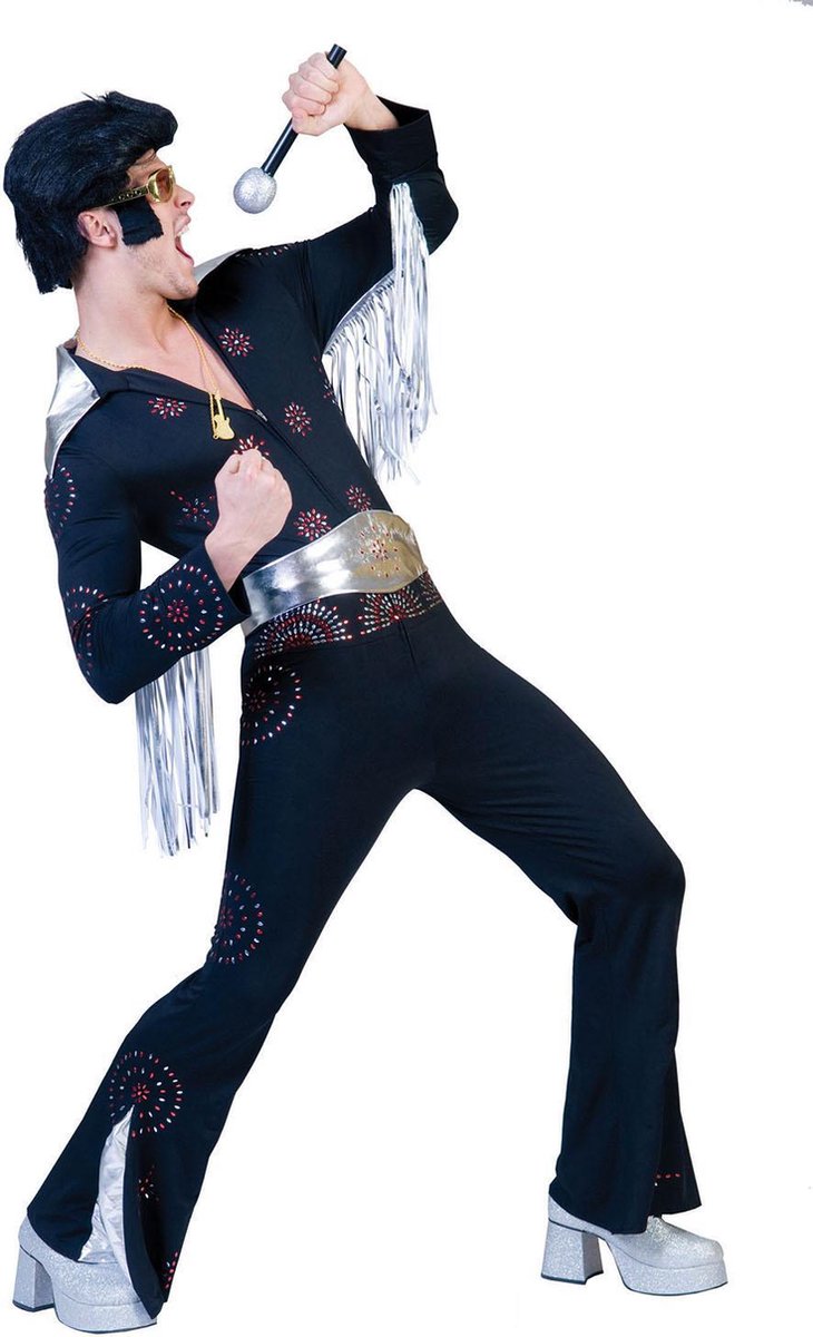 Funny Fashion - Rock & Roll Kostuum - Are You Lonely Tonight Elvis Presley - Man - - Maat 48-50 - Carnavalskleding - Verkleedkleding