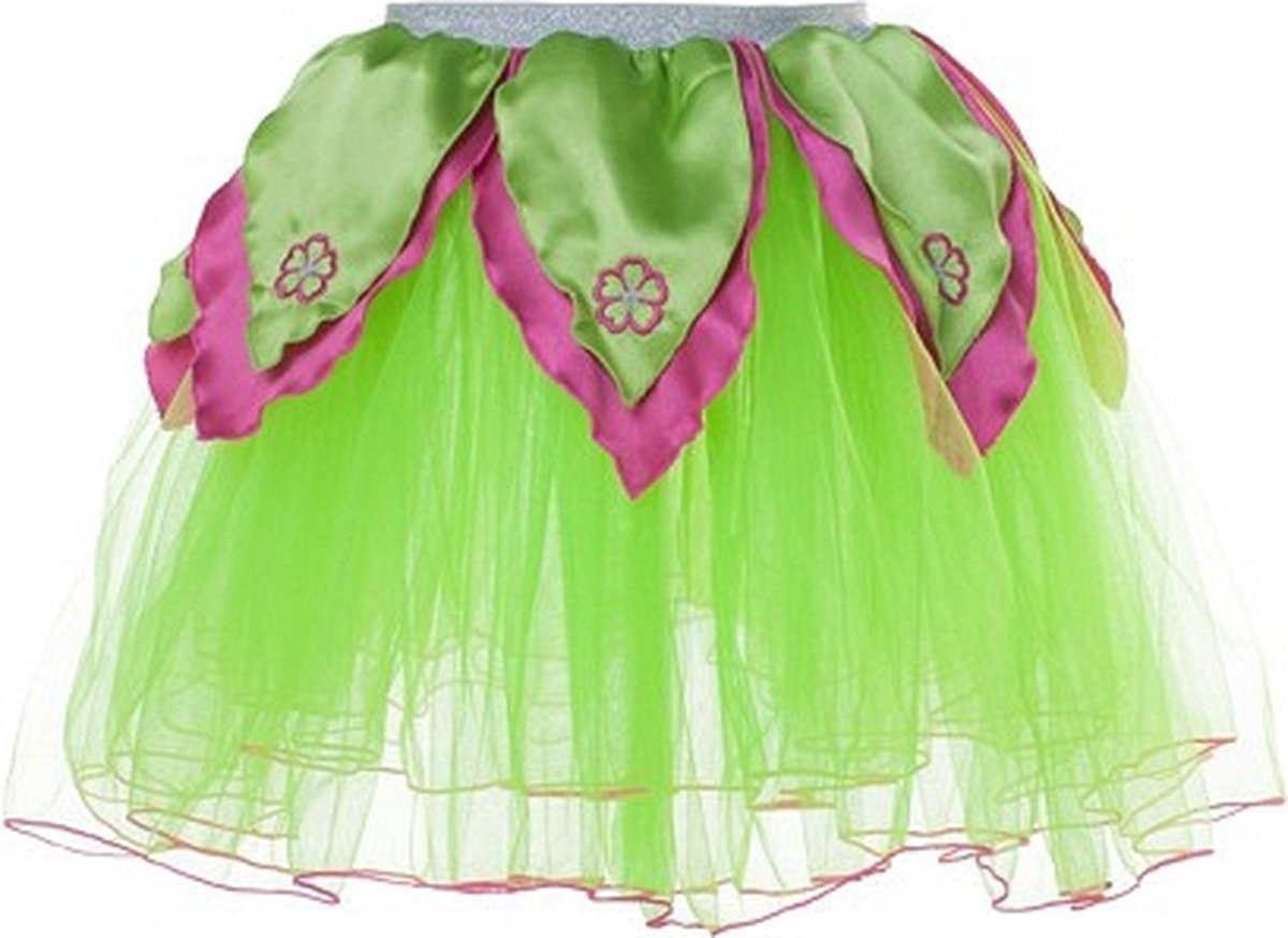 Groen/roze petticoat/tutu rokje voor meiden