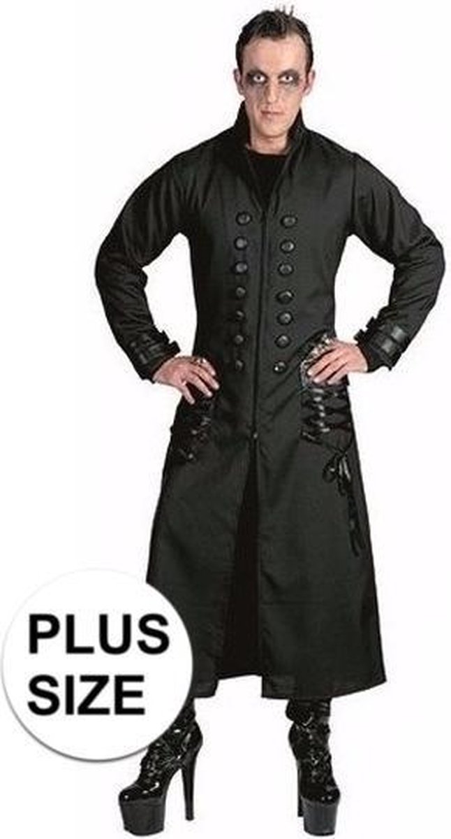 Halloween - Grote maten zwarte gothic/vampier jas verkleedkleding voor heren XXL/XXXL
