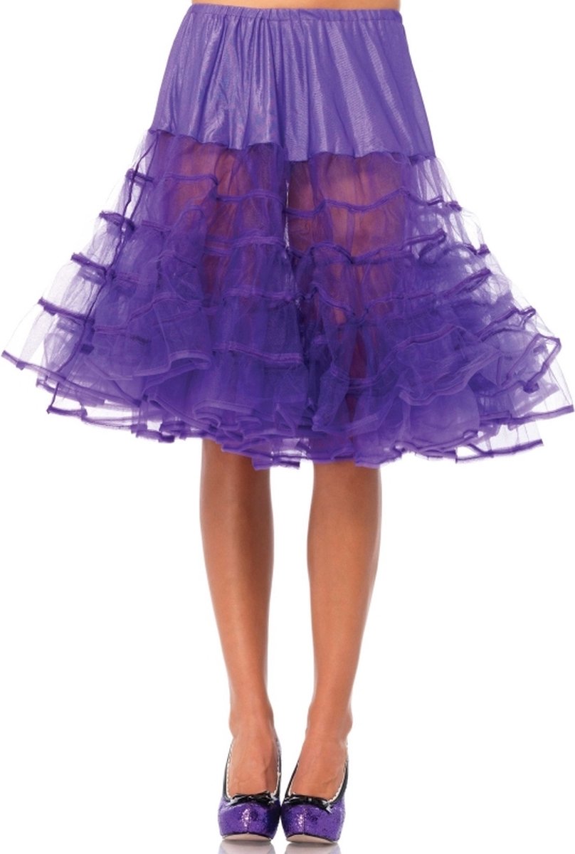 Halloween - Lange paarse petticoat voor dames