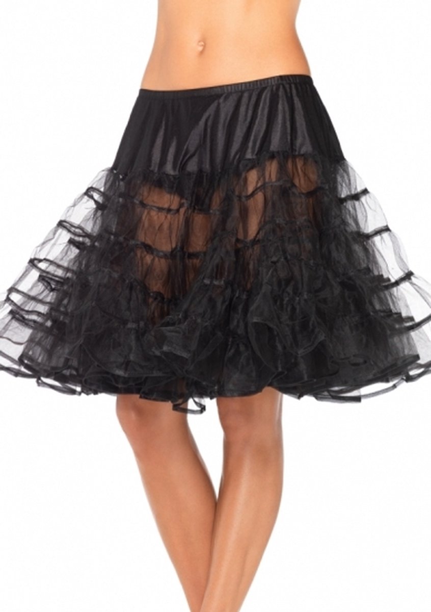 Halloween - Lange zwarte petticoat voor dames