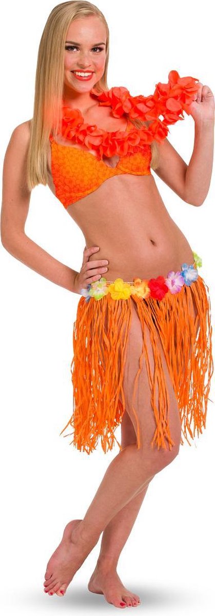 Hawai Rok- Oranje - Carnavalskleding
