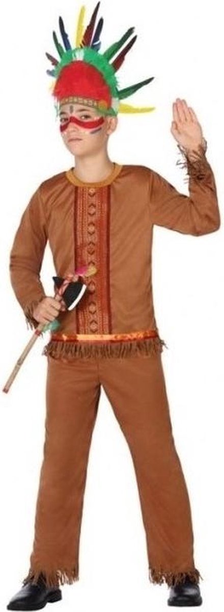 Indiaan/indianen pak verkleedset / kostuum voor jongens - carnavalskleding - voordelig geprijsd 116