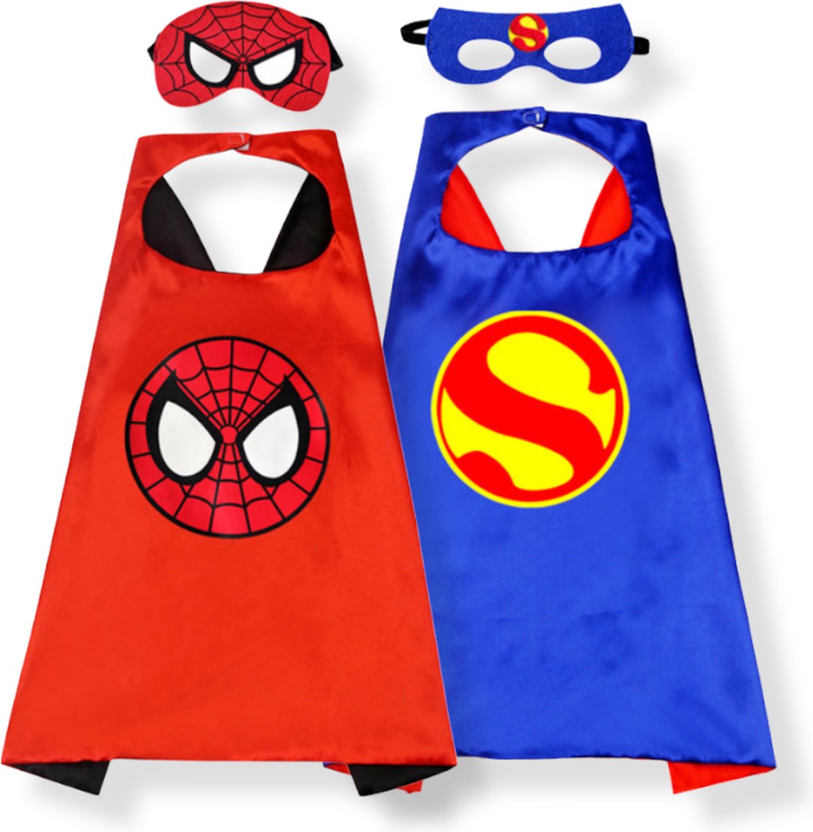 Jobber - SET - Cape - Superhelden - Spiderman - Superman - Carnavalskleding kinderen
