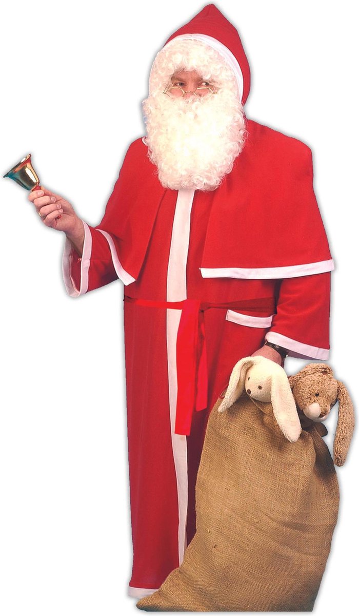 Kerstmantel met kraag - Kerstman pak - Kerst kostuum - One size fits all
