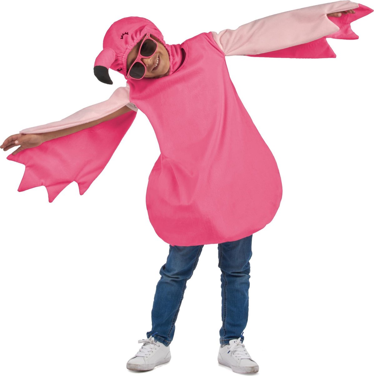LUCIDA - Roze flamingo outfit voor meisjes - S 110/122 (4-6 jaar)