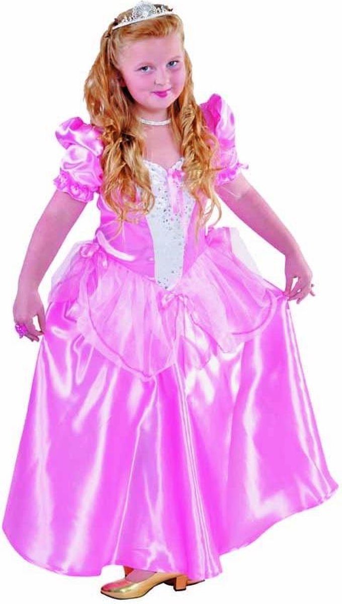 Magic By Freddy's - Koning Prins & Adel Kostuum - Elegante Roze Prinses Sprookjes Verhaal - Meisje - roze - Maat 164 - Carnavalskleding - Verkleedkleding