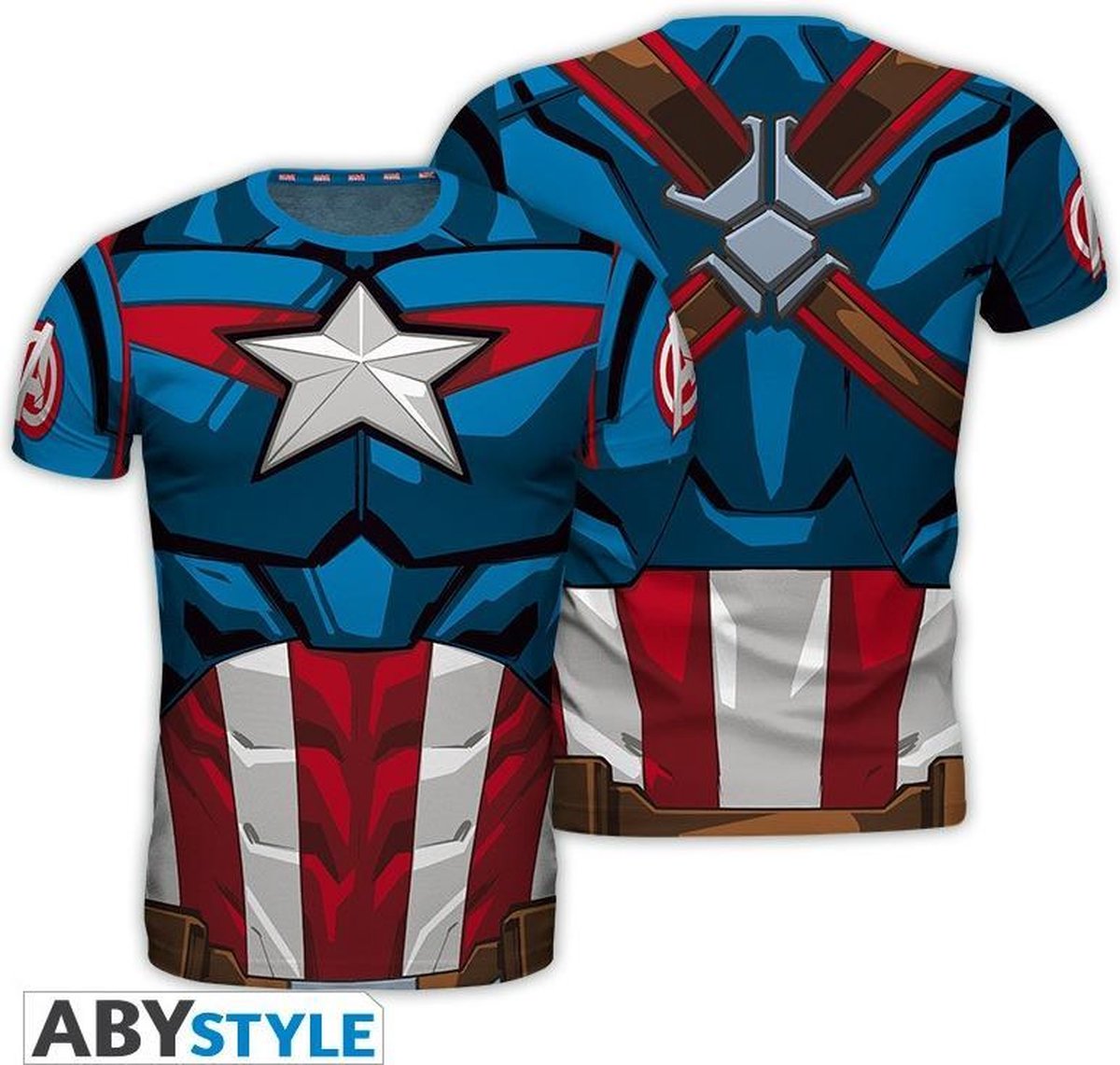 Marvel - Cosplay Captain America Mannen-T-shirt - L