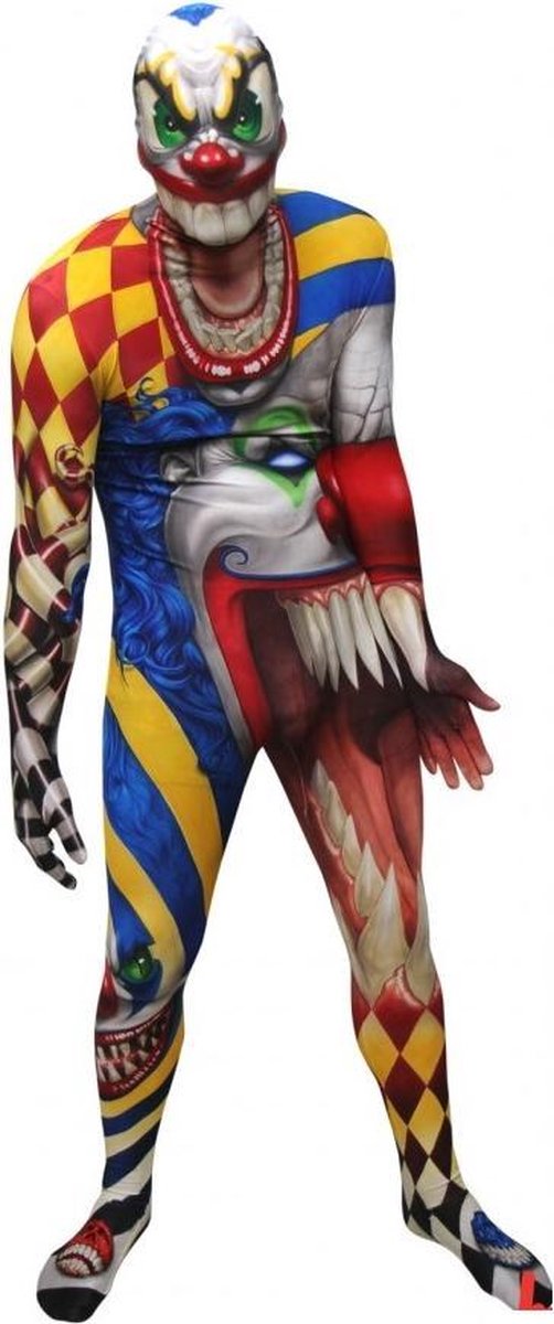 Morphsuits™ The Clown Morphsuit - SecondSkin - Verkleedkleding - 150/162