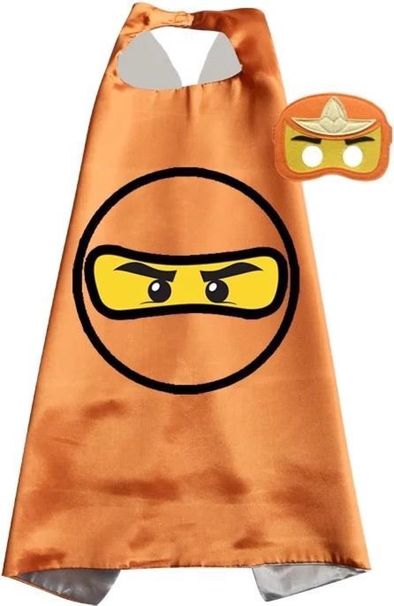 Ninjago cape en masker - Oranje/Goud - Meest verkocht
