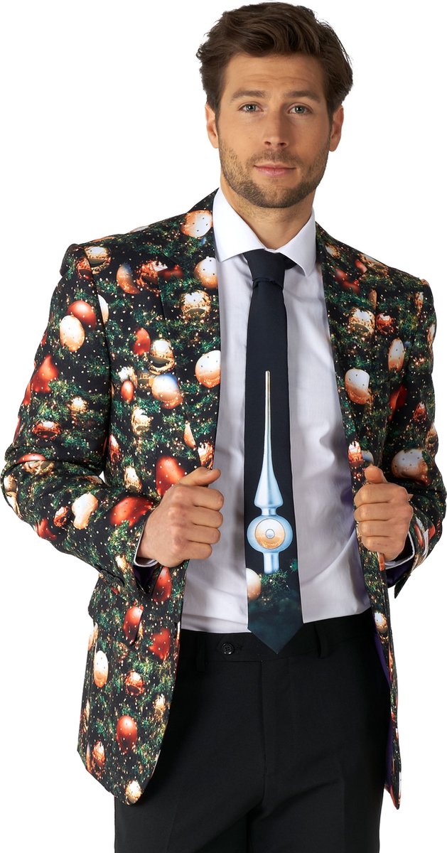 OppoSuits Shine Pine - Heren kostuum - Kerstpak - Kerst - Maat EU 46