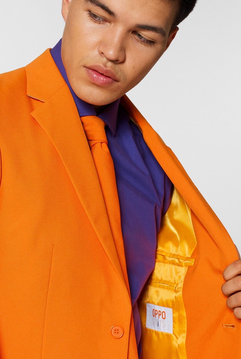 OppoSuits The Orange - Mannen Kostuum - Oranje - Koningsdag Nederlands Elftal - Maat 48