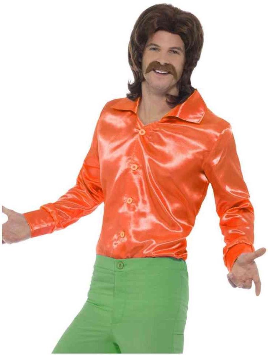 Oranje Overhemd Seventies 70 | maat M