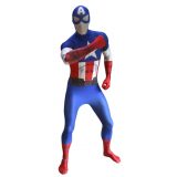 Originele morphsuit Captain America print 2XL -