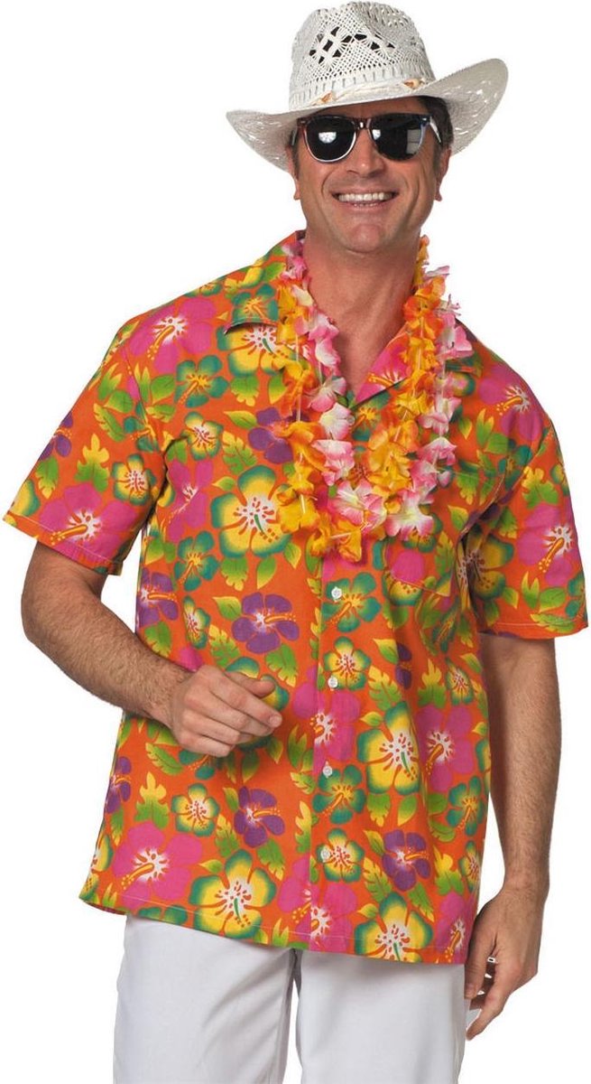 Party Hawaii Shirt Heren Roze - L