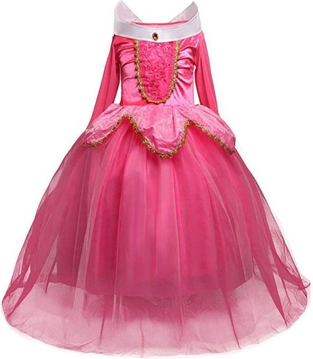 Prinses - Prinses Doornroosje klassiek jurk - Prinsessenjurk - Verkleedkleding - Maat 110/116 (4/5 jaar)