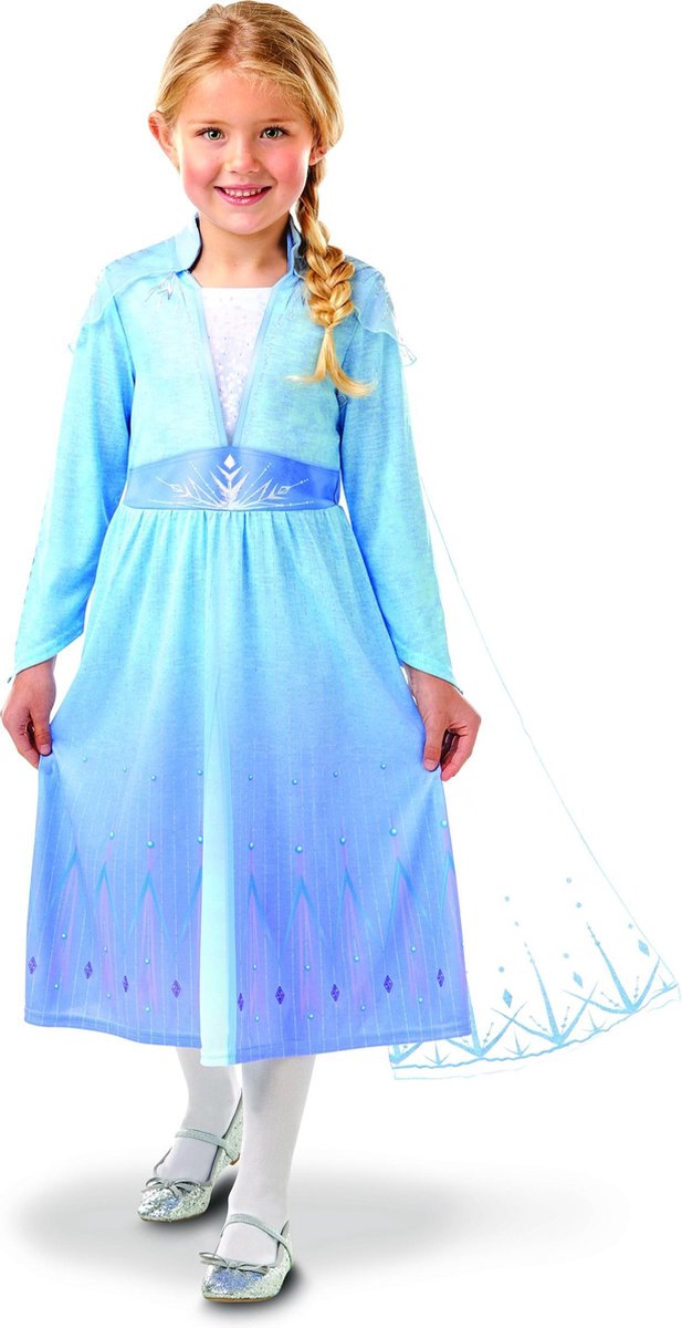 RUBIES FRANCE - Elsa Frozen 2 kostuum met cape voor meisjes - 92/104 (3-4 jaar)