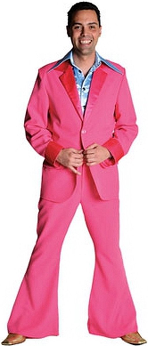 Roze 70's kostuum voor heren 48-50 (s)
