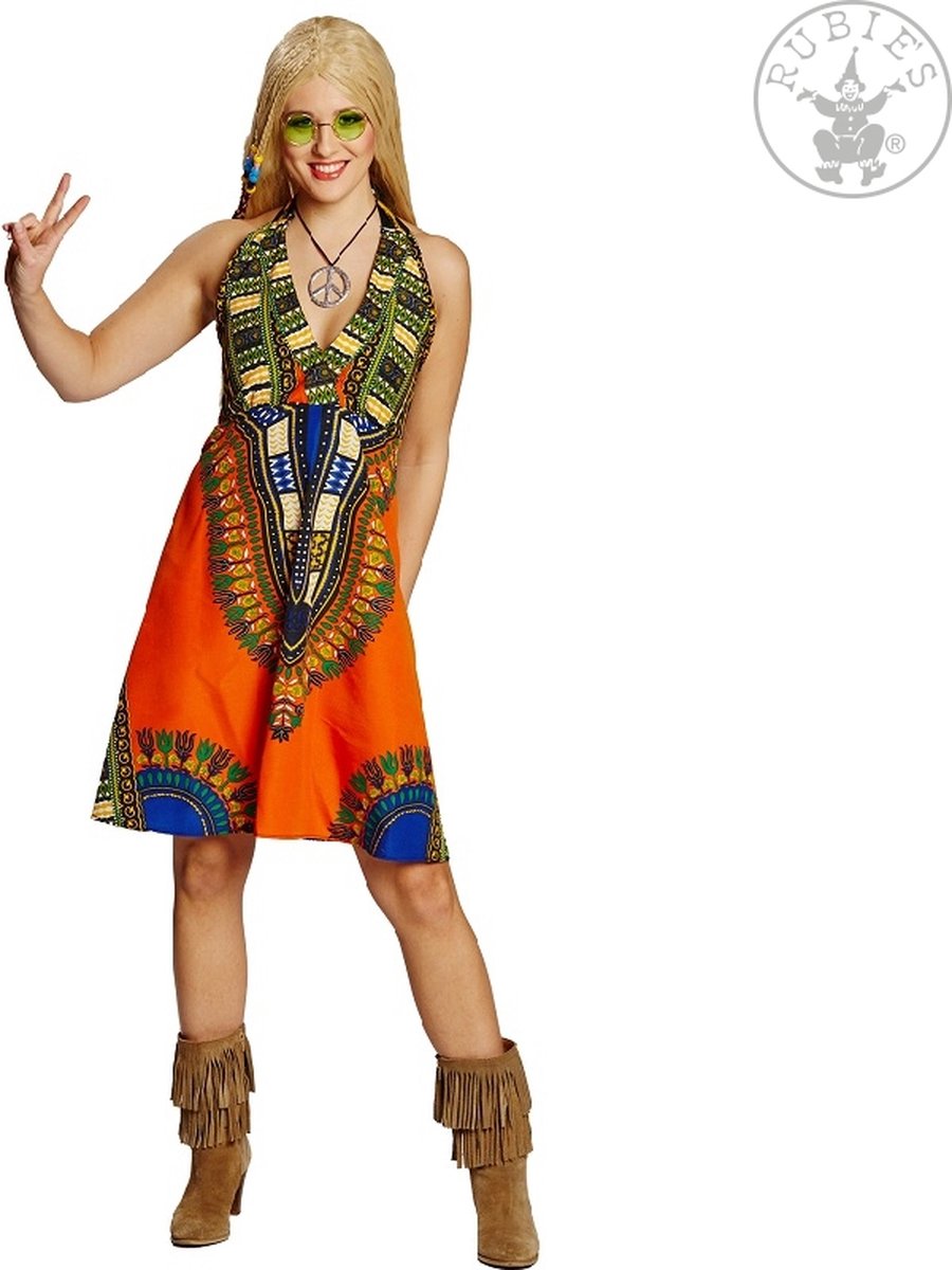 Rubie's Verkleedjurk Hippie Dames Polyester Oranje Maat 36
