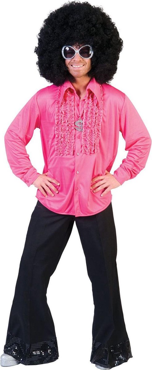 Ruche blouse luxe slim fit roze mt.56/58
