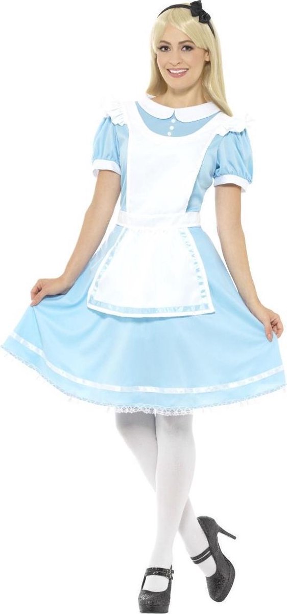 Smiffy's - Alice In Wonderland Kostuum - Wonderlijk Fraaie Alice - Vrouw - blauw - Large - Carnavalskleding - Verkleedkleding