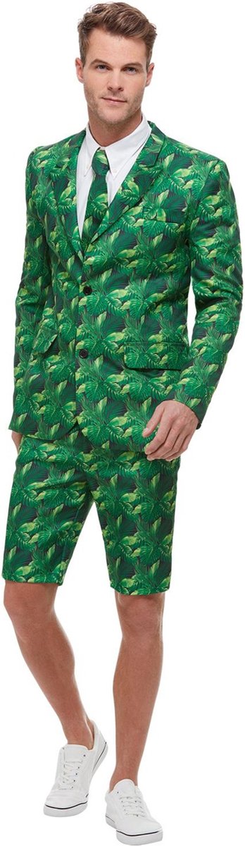 Smiffy's - Hawaii & Carribean & Tropisch Kostuum - Palmboom Tropische Eiland - Man - groen - Large - Carnavalskleding - Verkleedkleding