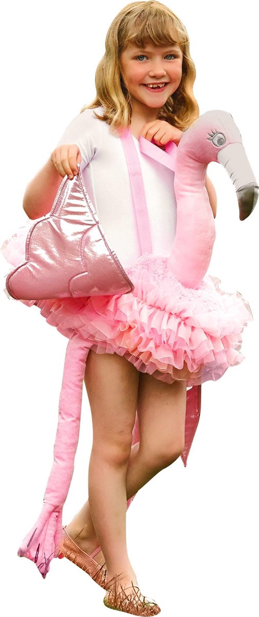 Travis Design Flamingo-kostuum Roze Junior One Size