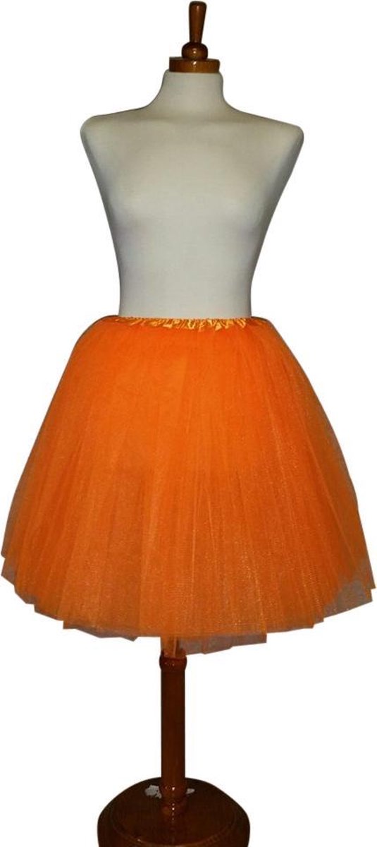 Tule rokje - 50 cm - Neon oranje - Tutu - Petticoat - Ballet rokje - Koningsdag - Voetbal - Nederland - 3 lagen tule