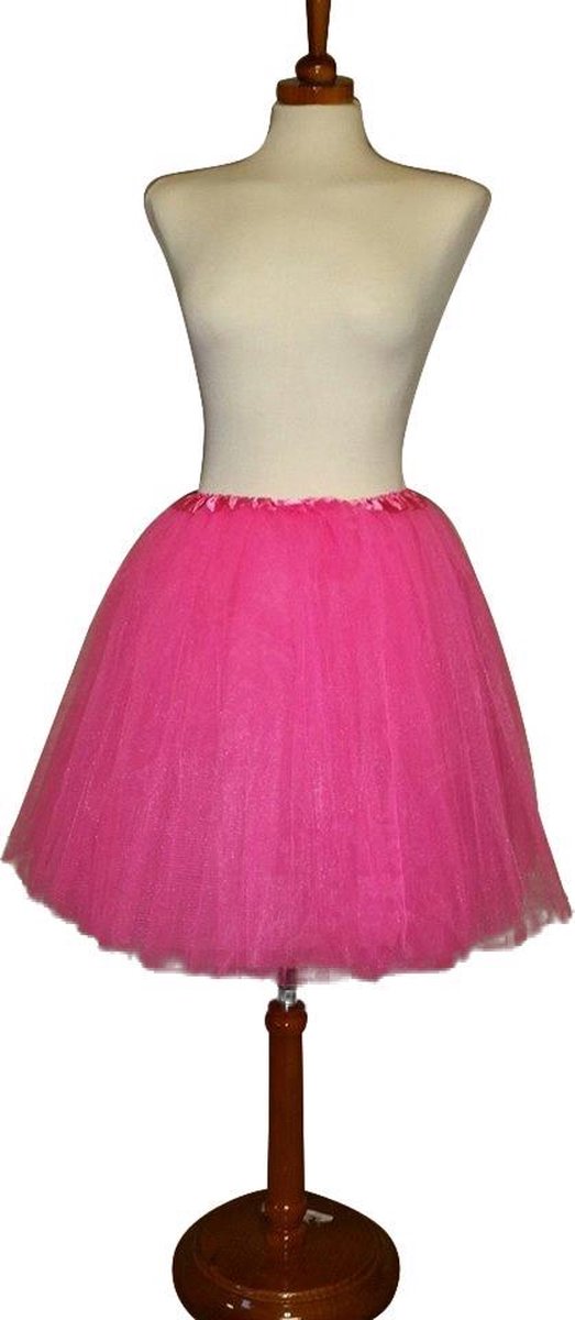 Tule rokje - 50 cm - Neon pink - Tutu - Petticoat - Ballet rokje - 3 lagen tule